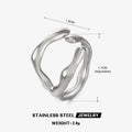Stylish unique design adjustable ring stainless steel water resistant