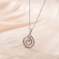 Swirl ocean inspired design silver&gold necklace stainless steel tarnish free water resistant