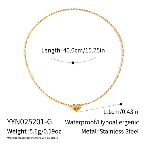 Classic love Heart magnet open design necklace stainless steel tarnish free