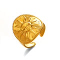 Energy Sun stainless steel water resistant tarnish free adjustable size ring