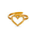 Small Heart classic adjustable stainless steel tarnish free ring
