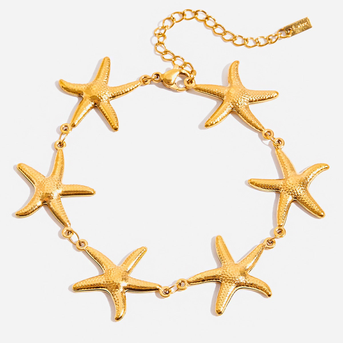 Large Star fish adjustable bracelet stainless steel tarnish free