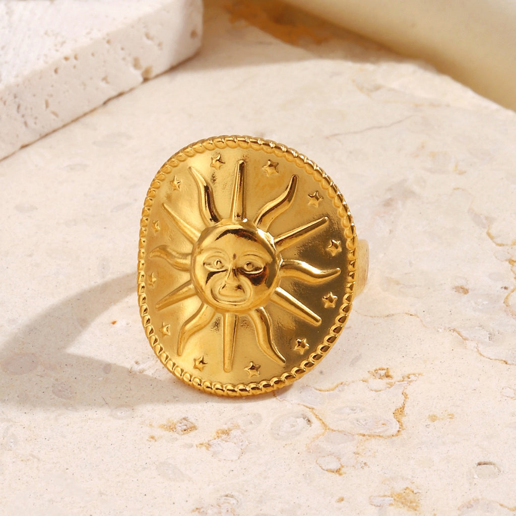 Energy Sun stainless steel water resistant tarnish free adjustable size ring