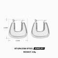 Square style stainless steel earrings tarnish free simple classic design